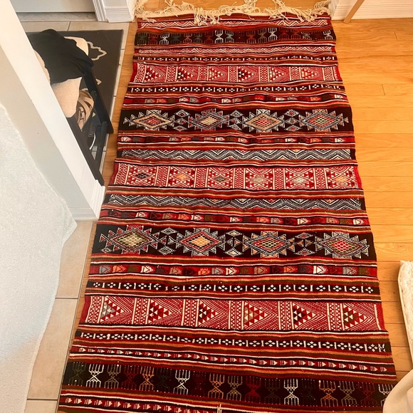 Handcrafted Multicolor Tribal Rug - Picture 2 of 6